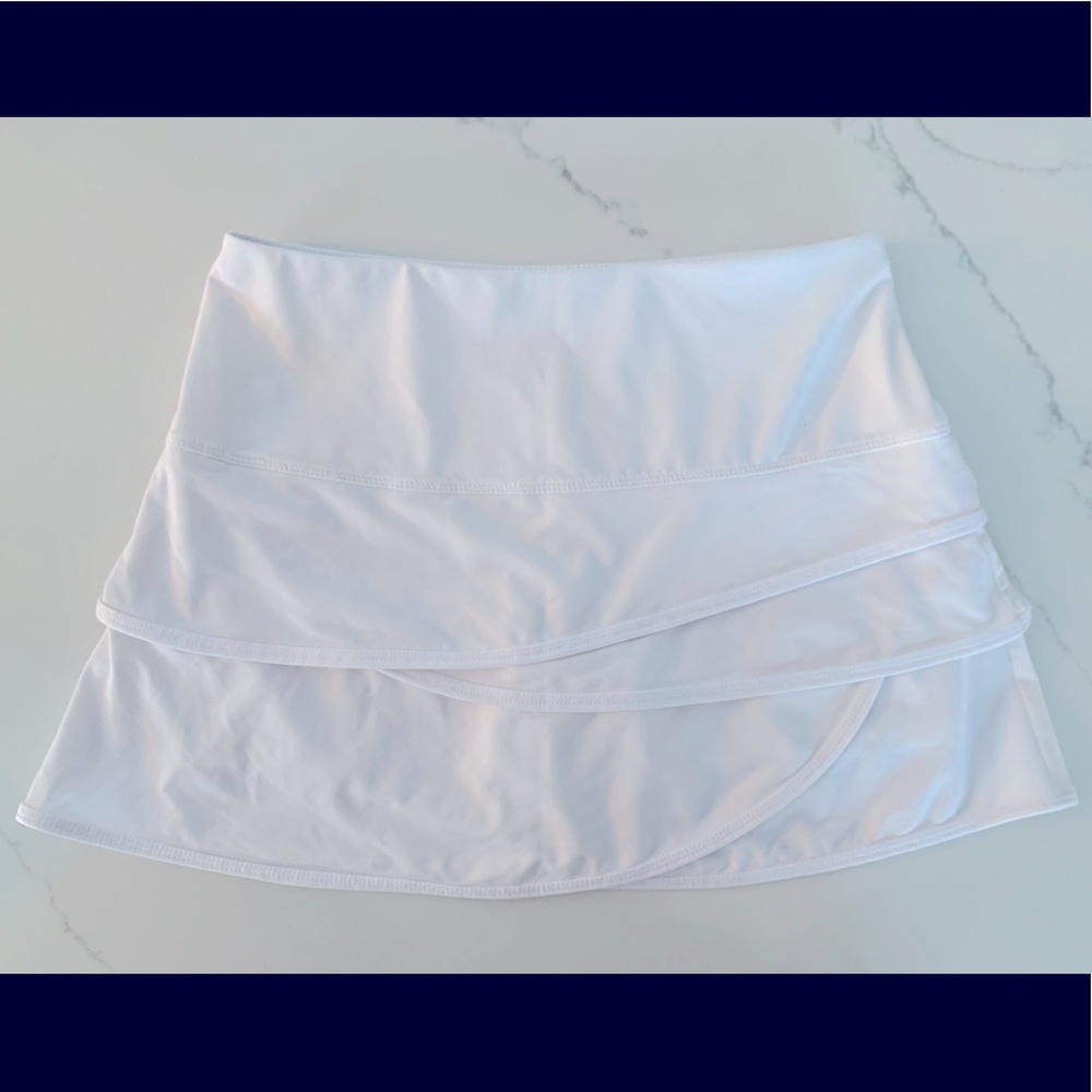 Lucky in Love Ruffled Skort White XS